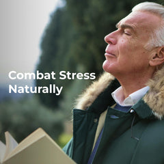 Youngevity Ultimate D-Stress bottle with water during morning routine.