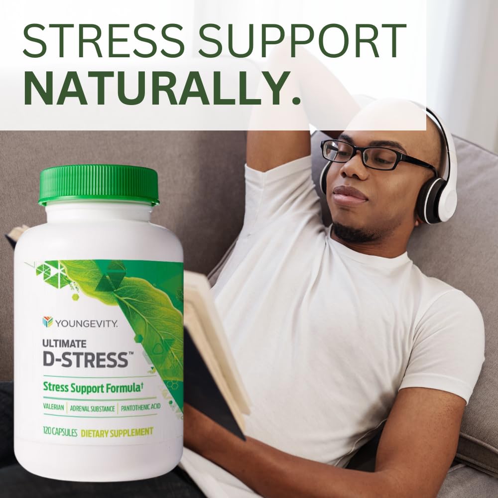 Youngevity Ultimate D-Stress magnesium capsule illustrating muscle relaxation support