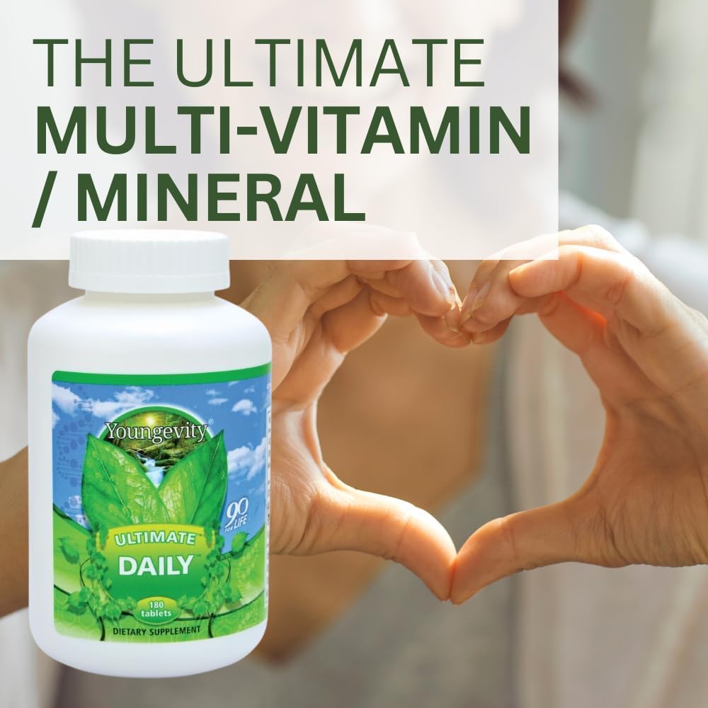 Youngevity Ultimate Daily Capsules bottle with dispensing cap for easy daily routine.