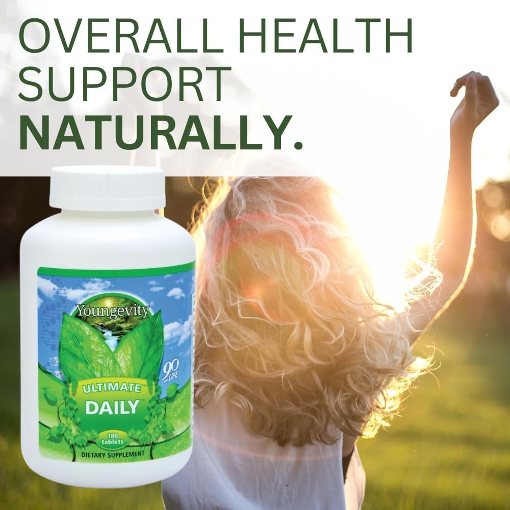 Youngevity Ultimate Daily Capsules displayed on a clean surface for daily use.