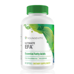 Youngevity Ultimate EFA bottle front with bold branding for daily supplementation