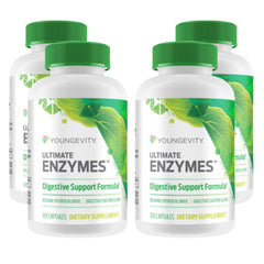 Youngevity Ultimate Enzymes bottle front showing label and branding for enhanced digestion support.