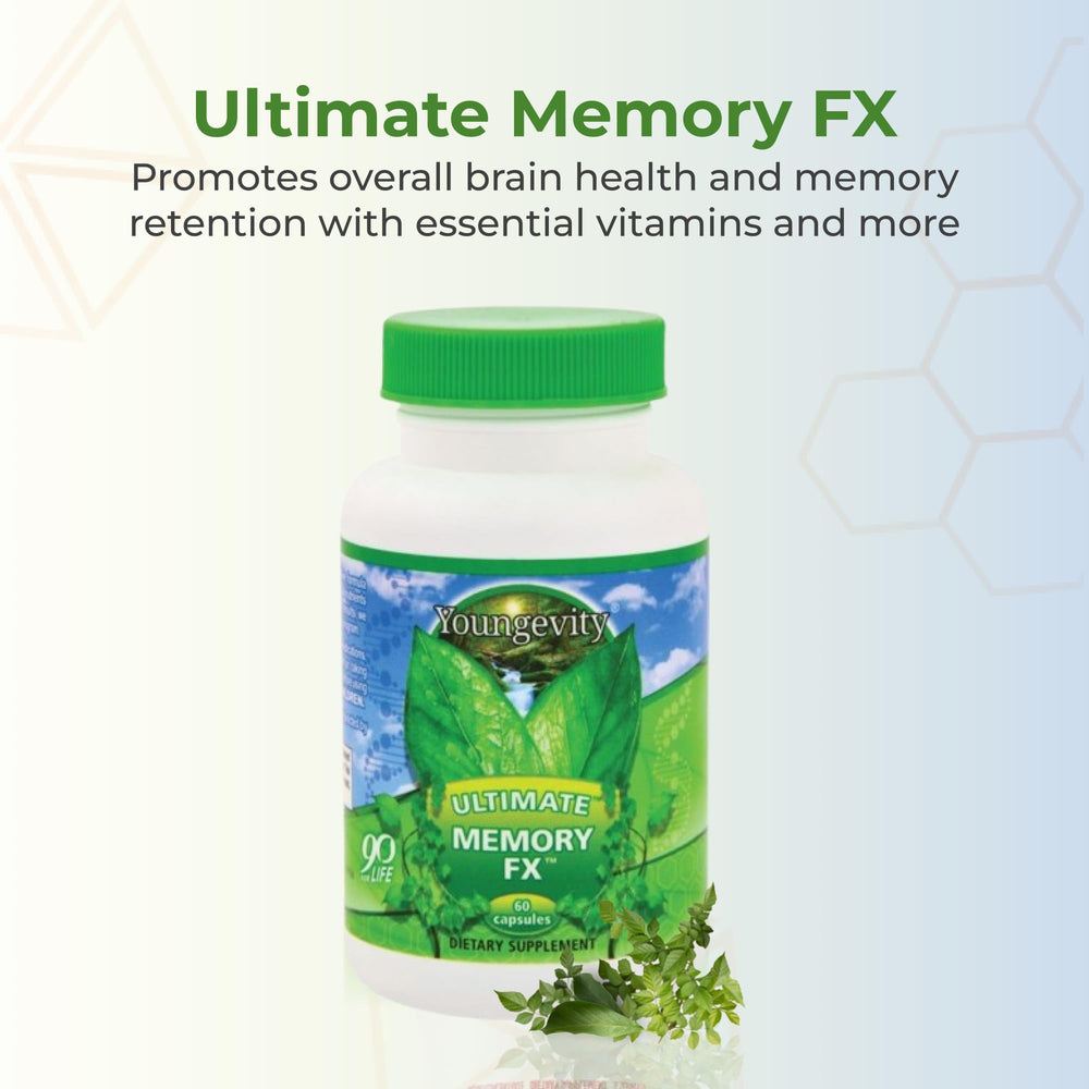 Youngevity Ultimate Memory FX capsules close-up for easy daily intake.