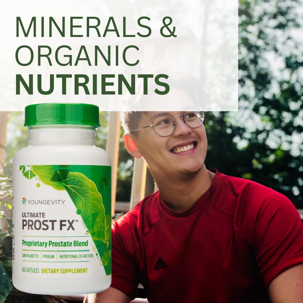 Daily-use capsules of Youngevity Ultimate Prost Fx for a simple routine.