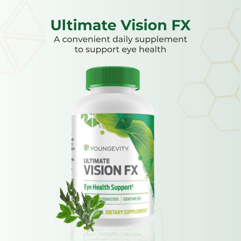 Close-up of Vision FX capsules ready for daily use.