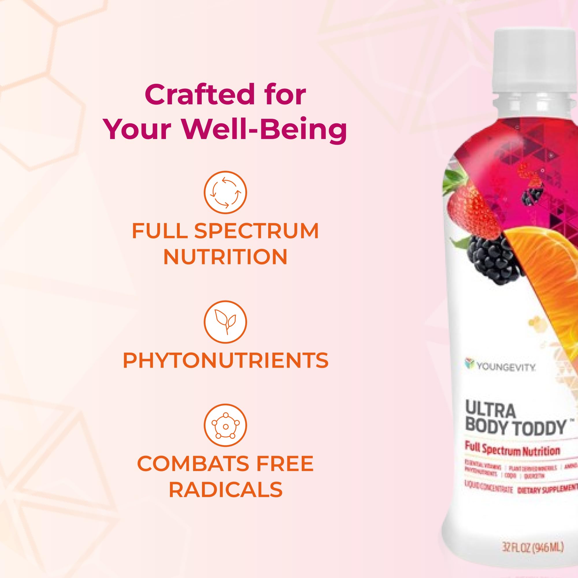 Youngevity Ultra Body Toddy glass serve illustrates on-the-go nutrition for busy days