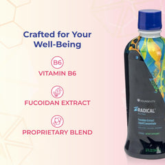 Youngevity ZRadical fucoidan nutrition facts panel lists key cofactors