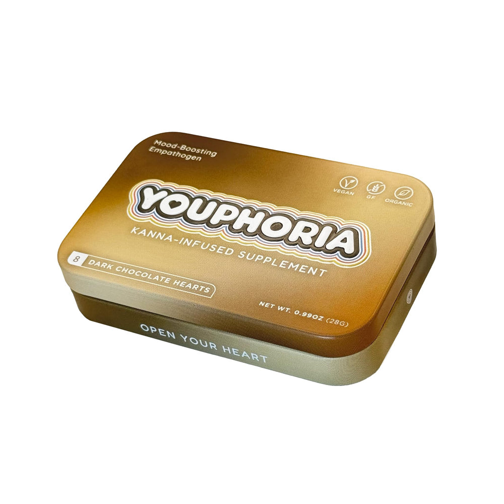 Youphoria chocolate hearts box highlights organic vegan indulgence for calmer moments