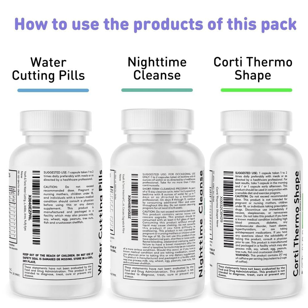 Youth & Tonic Packaging Box with 120 pills for multi-week supply.