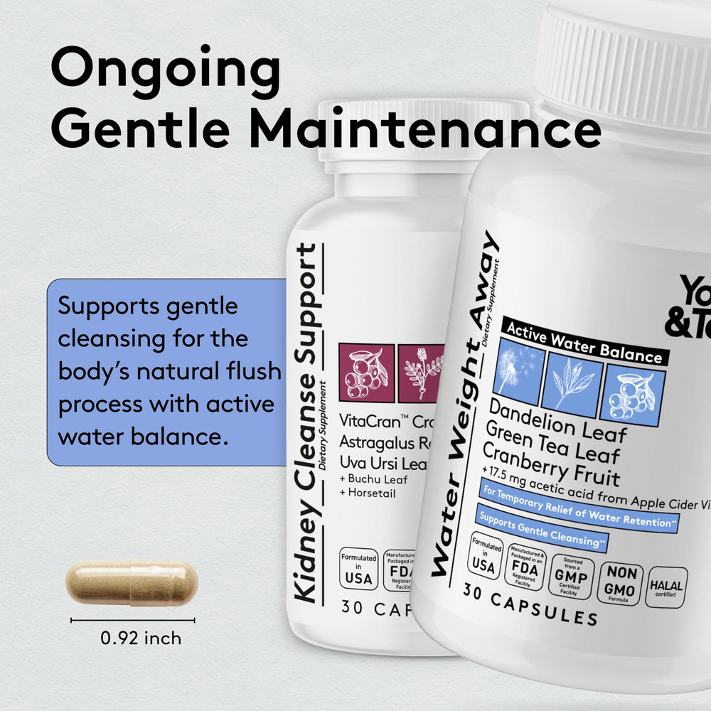 Youth & Tonic cranberry extract illustration highlights urinary balance support.