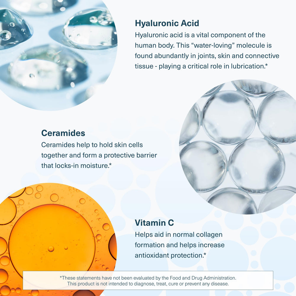 Youtheory Hyaluronic Plus biotin supports skin vitality.