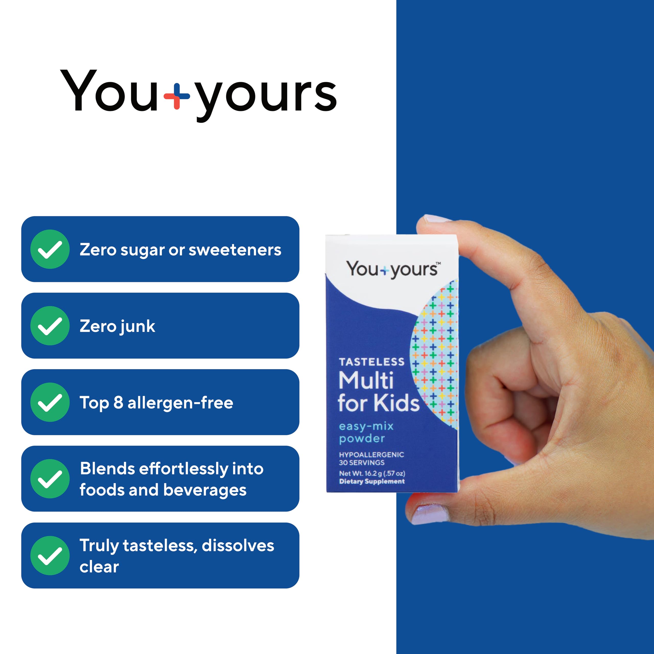 You+yours tasteless multivitamin powder spoon scoop for daily use