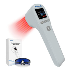 Yoveck red-light therapy device front view, portable for at-home use and comfort.