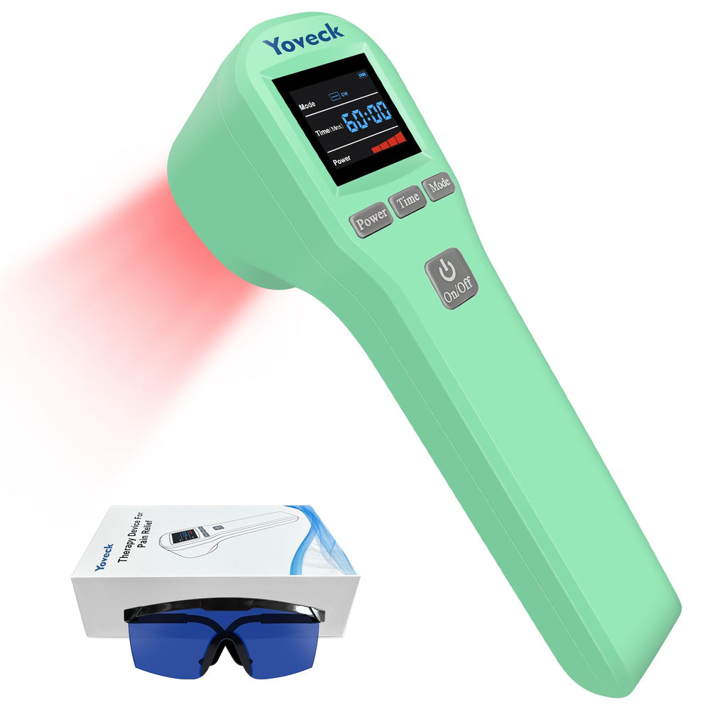 Yoveck red light therapy device front view for convenient home use and targeted relief.