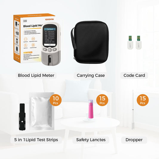 YOYOVIVA fingerstick input enables quick lipid panel readings.