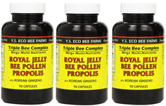 YS Eco Bee Farms royal jelly capsules in bottle for daily nourishment