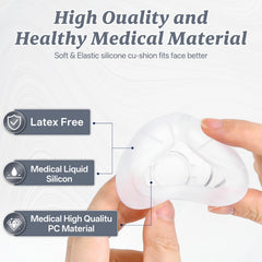 Close-up of ultra-soft silicone cushion by YSSKTC for AirFit N20 comfort