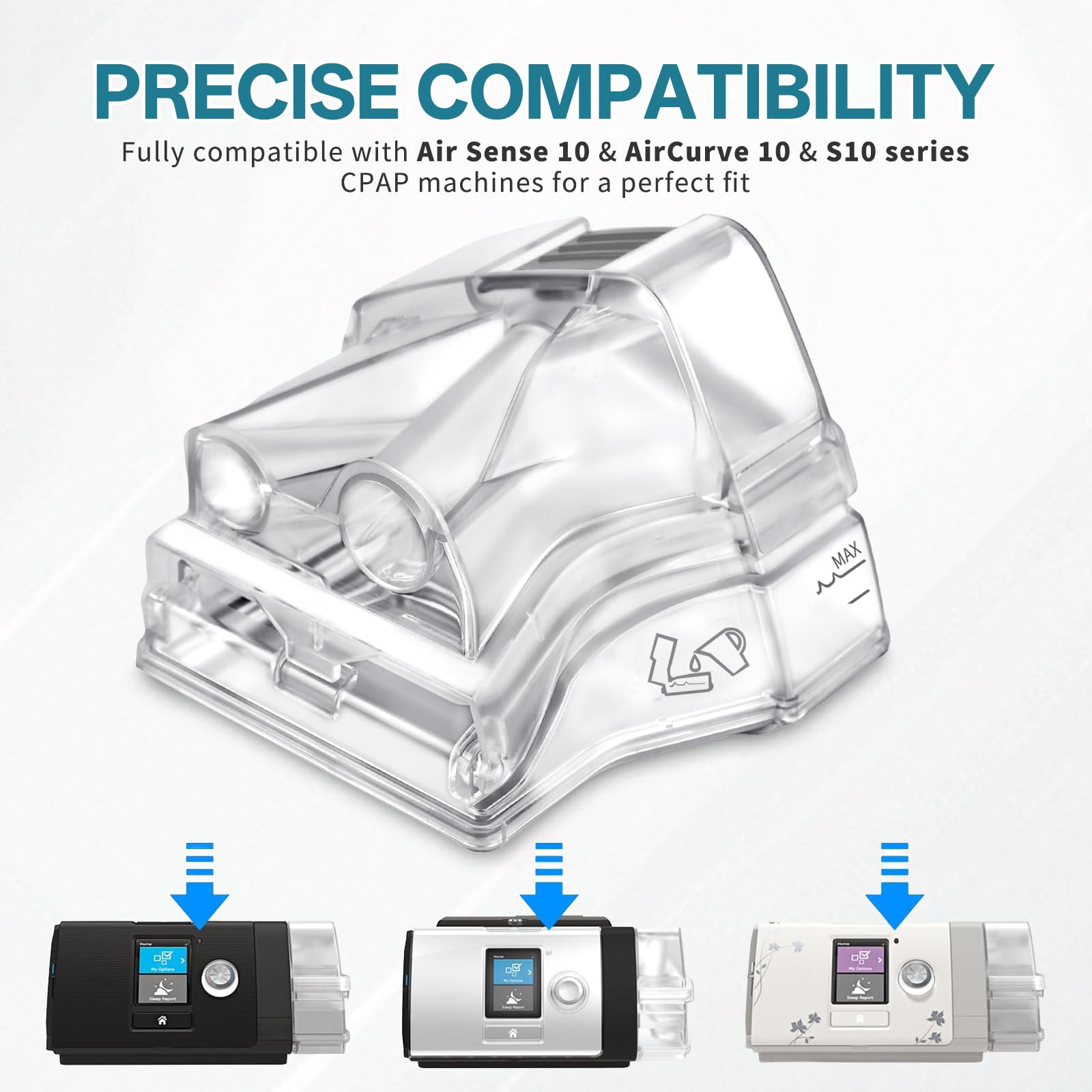 YSSKTC water chamber for AirCurve 10 highlights reliable water tank performance.