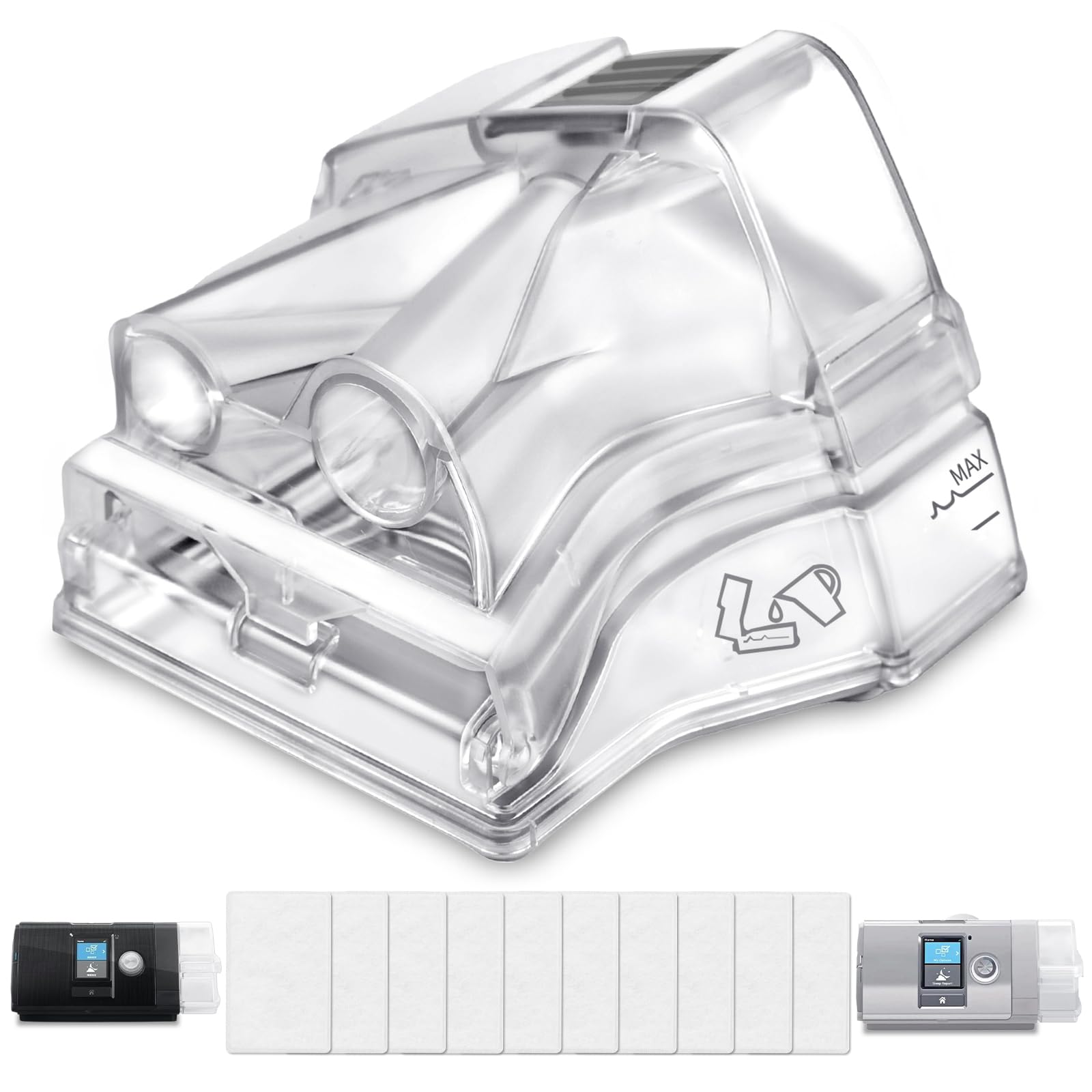 YSSKTC replacement water chamber for AirSense 10 ensures secure fit and consistent humidity.