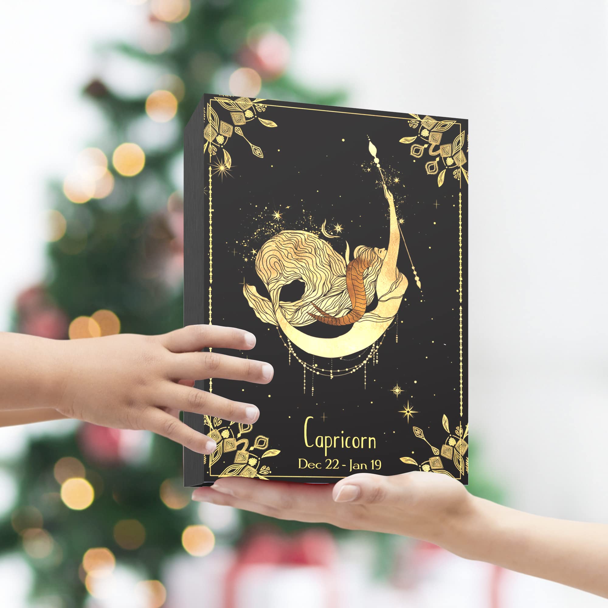 YTENTE Capricorn zodiac sign card describes crystals and meanings
