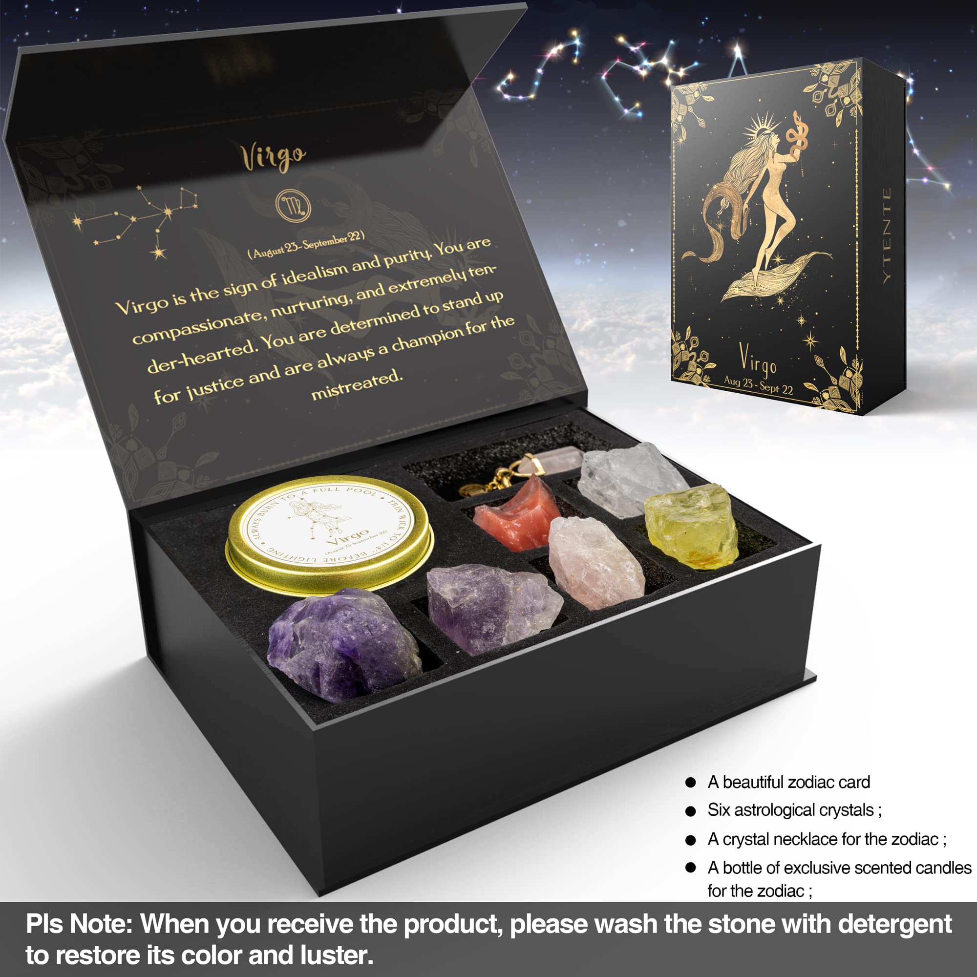 YTENTE crystal healing stones set for mindful decor and balance