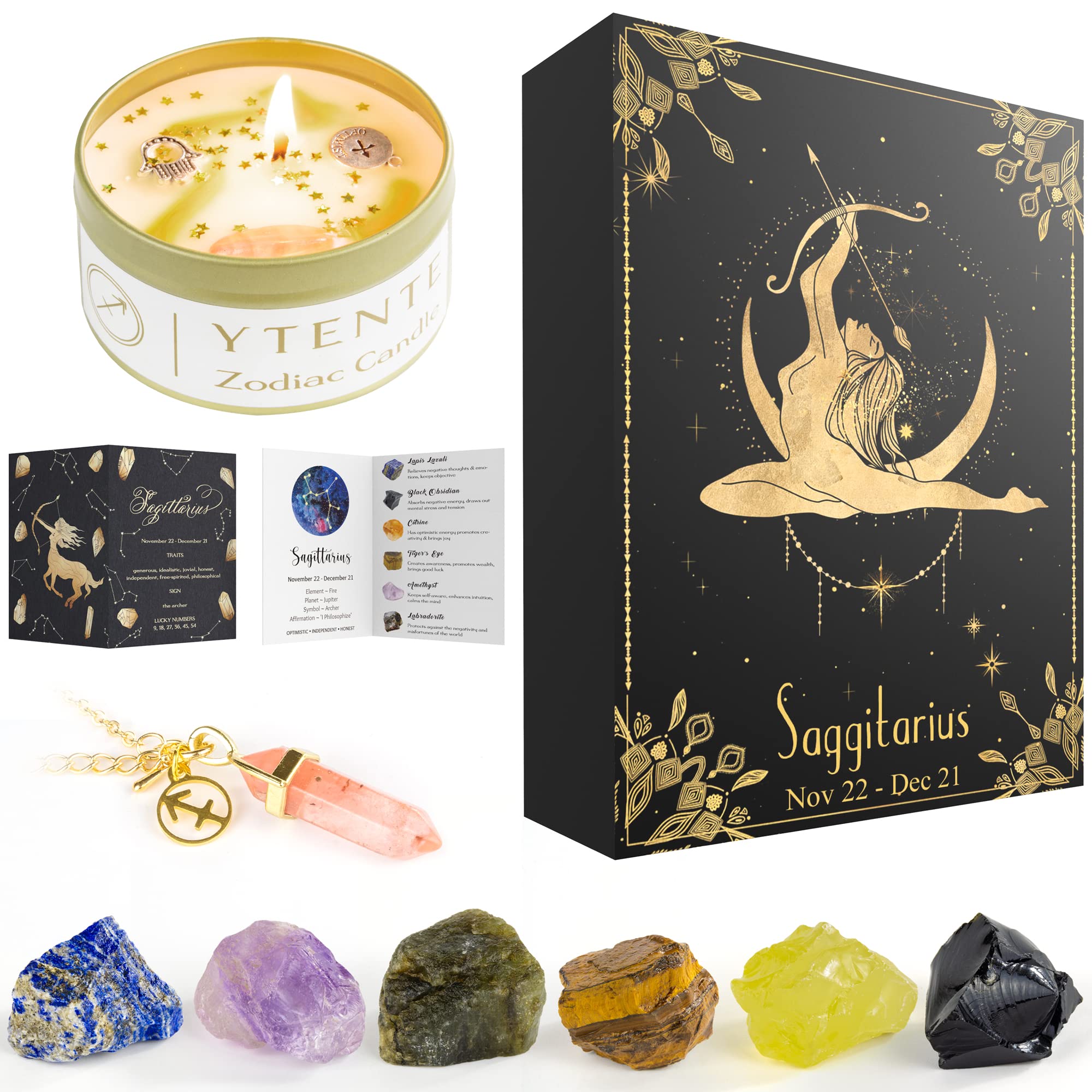 YTENTE zodiac candle Sagittarius candle for warm ambience and mindful evenings