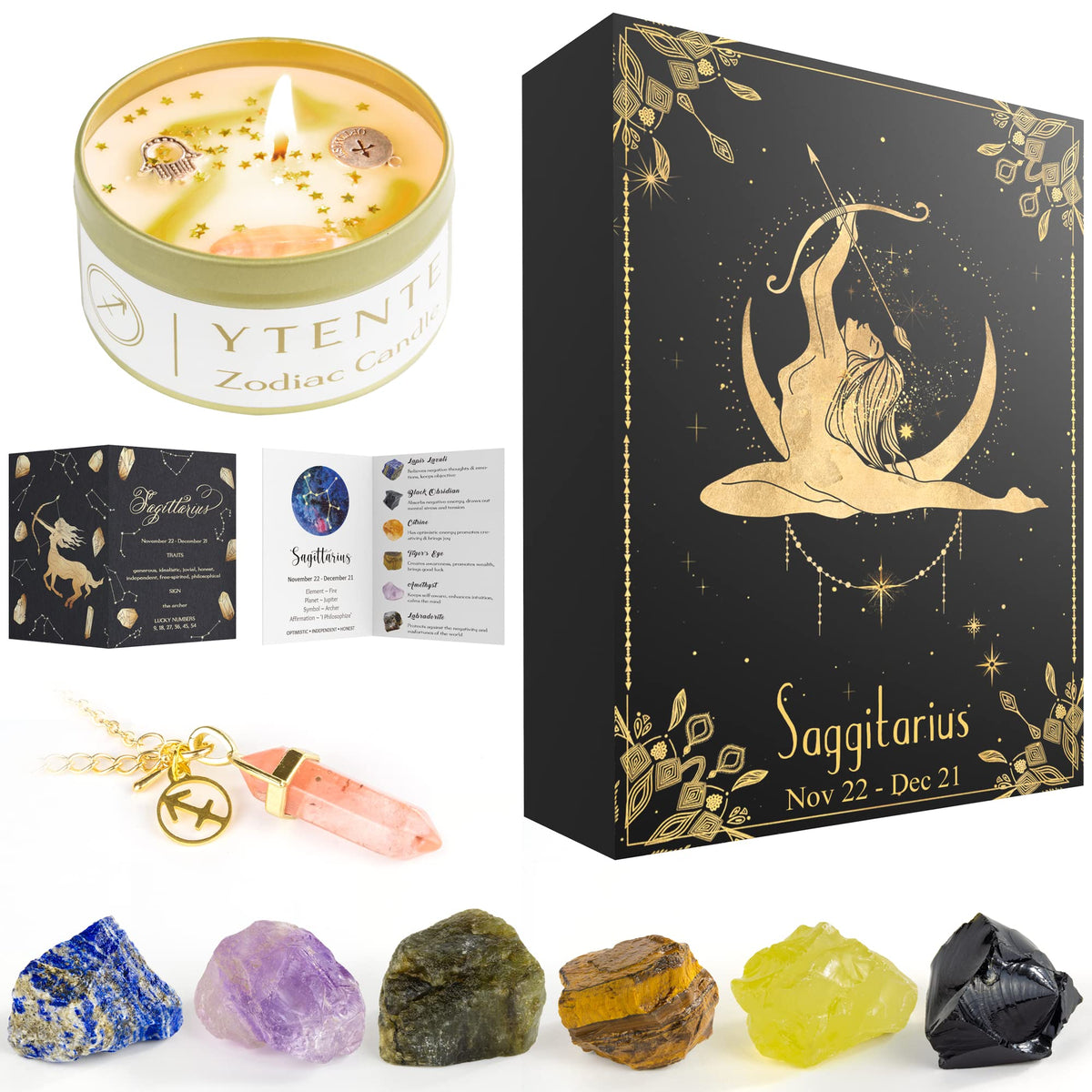YTENTE zodiac candle Sagittarius candle for warm ambience and mindful evenings