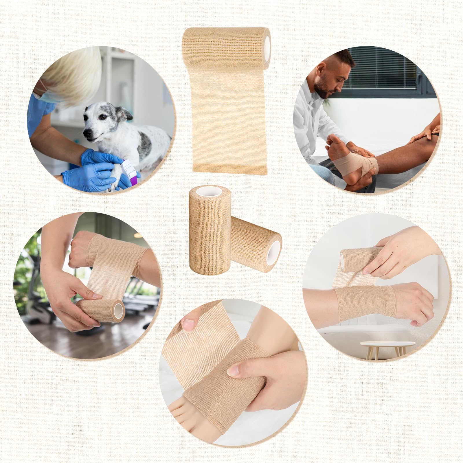 Yuanan bandage wrap for pet care helps prevent scratching wounds.
