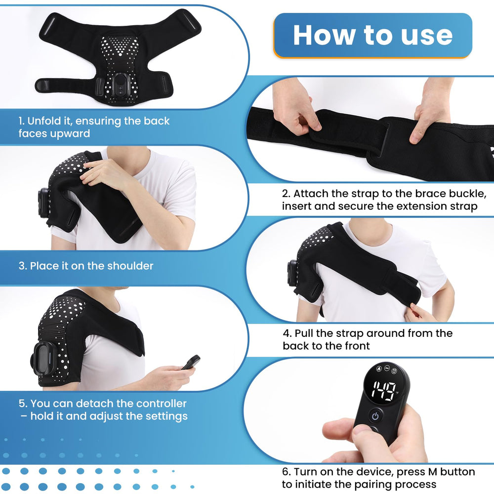 YUANBO offers five massage modes for targeted shoulder relief and relaxation.