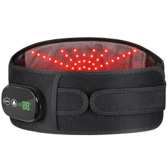 YUANBO heated lower back massager front view showing the control panel for targeted warmth