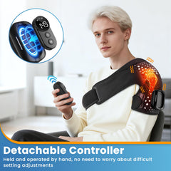 YUANBO shoulder massager remote control enables easy on the go adjustments during use.