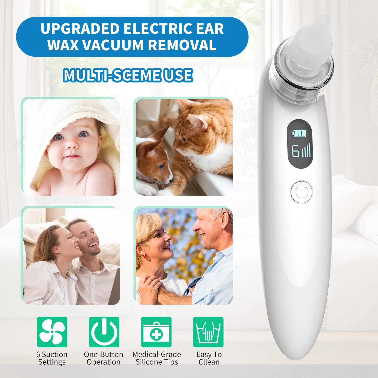 YudaYuiw multifunction vacuum with accessories for ear and skin care