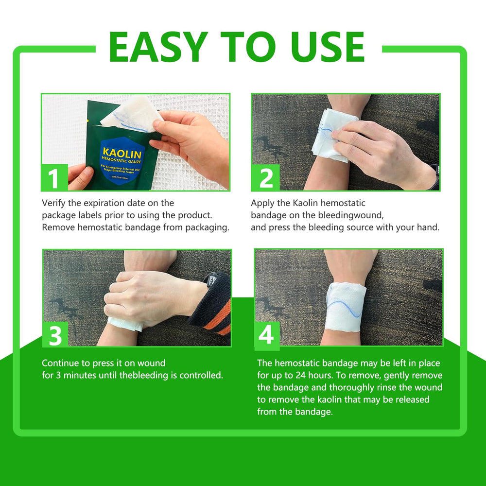 Yueerbao gauze application pressure wound shows direct contact and effective clotting support