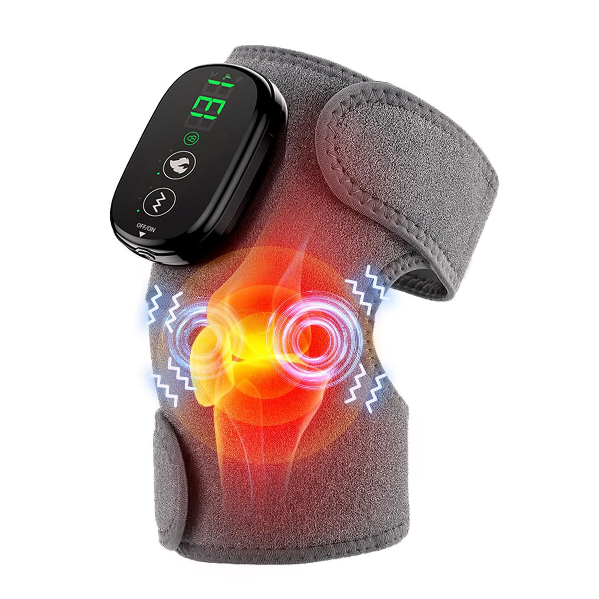 YUHUO foot massager with heat front view for easy at-home relaxation.