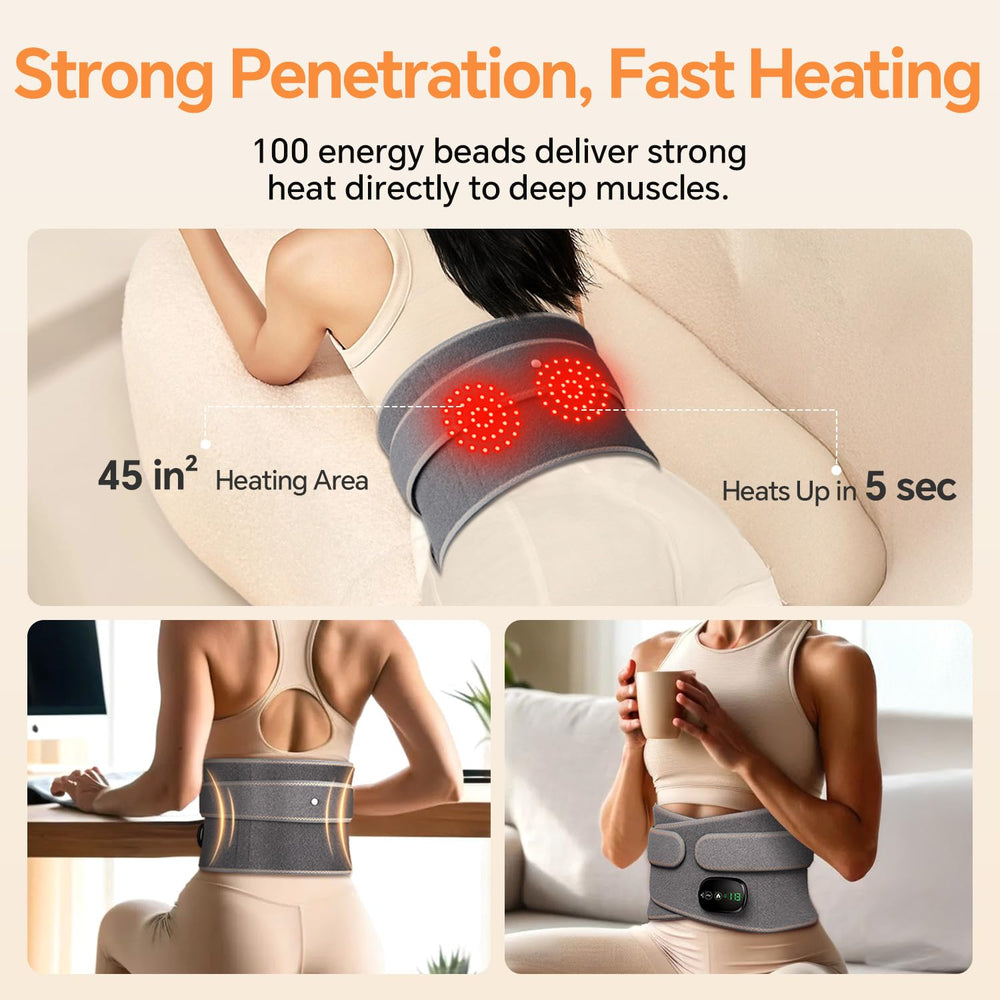 YUHUO lumbar area massage targets lower back for focused relief.
