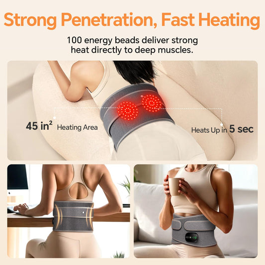 YUHUO lumbar area massage targets lower back for focused relief.