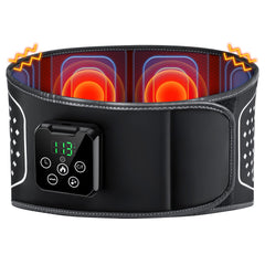 YUHUO lower back massager with heat level selector for targeted warmth.