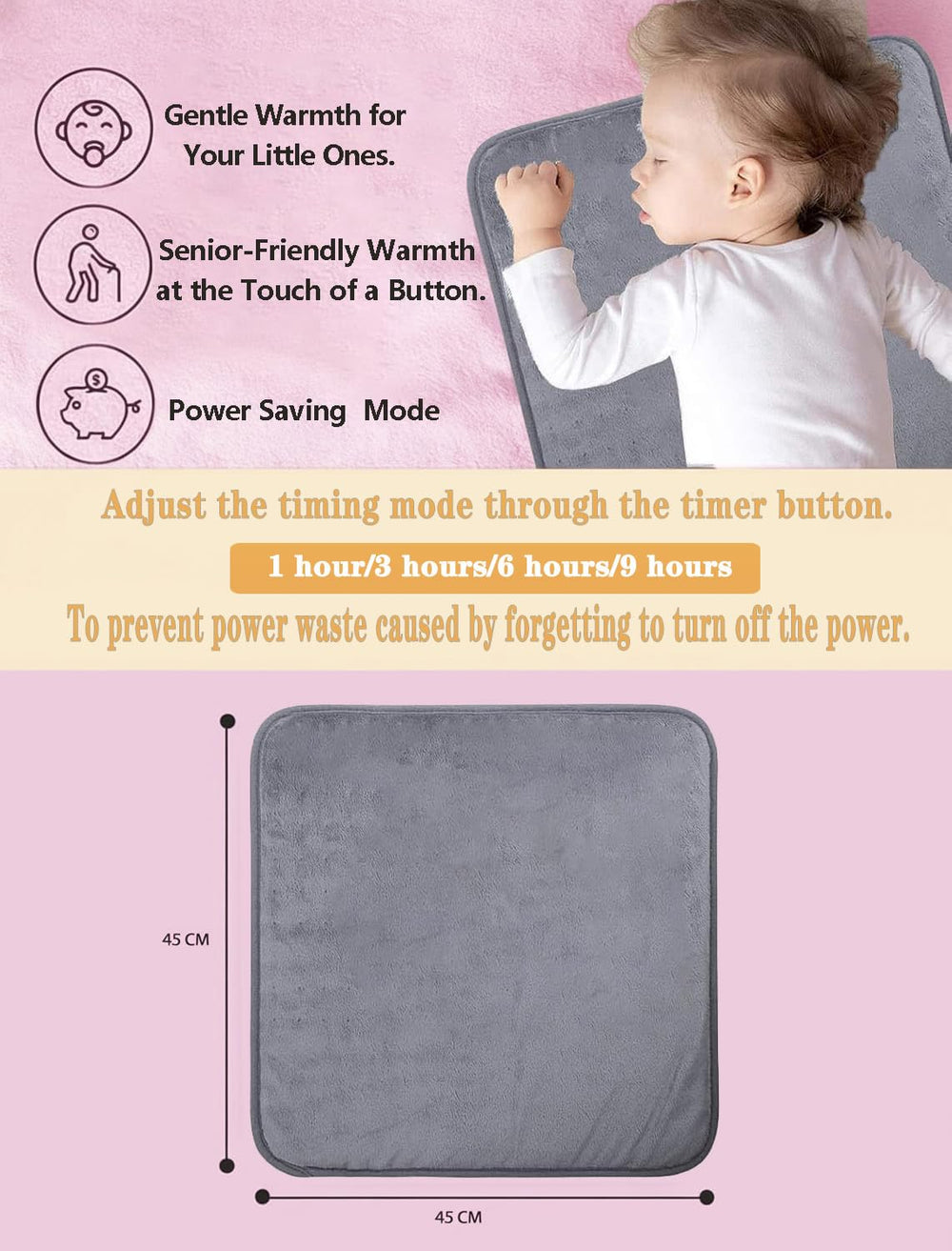 Yukidoke Heating Pad six heat levels for customizable warmth sessions