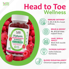 Front label of YUM-V'S multivitamin with essential vitamins for daily support