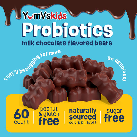 YUM-V'S probiotic chocolate melts in mouth, mess-free