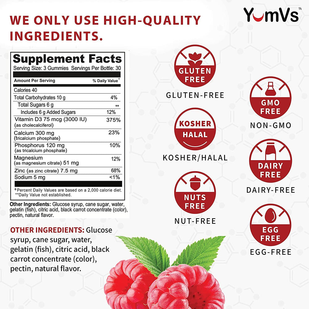 YUM-V'S packaging with kosher and halal certification on the label