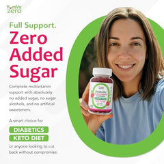 Close-up of YUM-V'S raspberry gummy vitamins for on-the-go nutrition