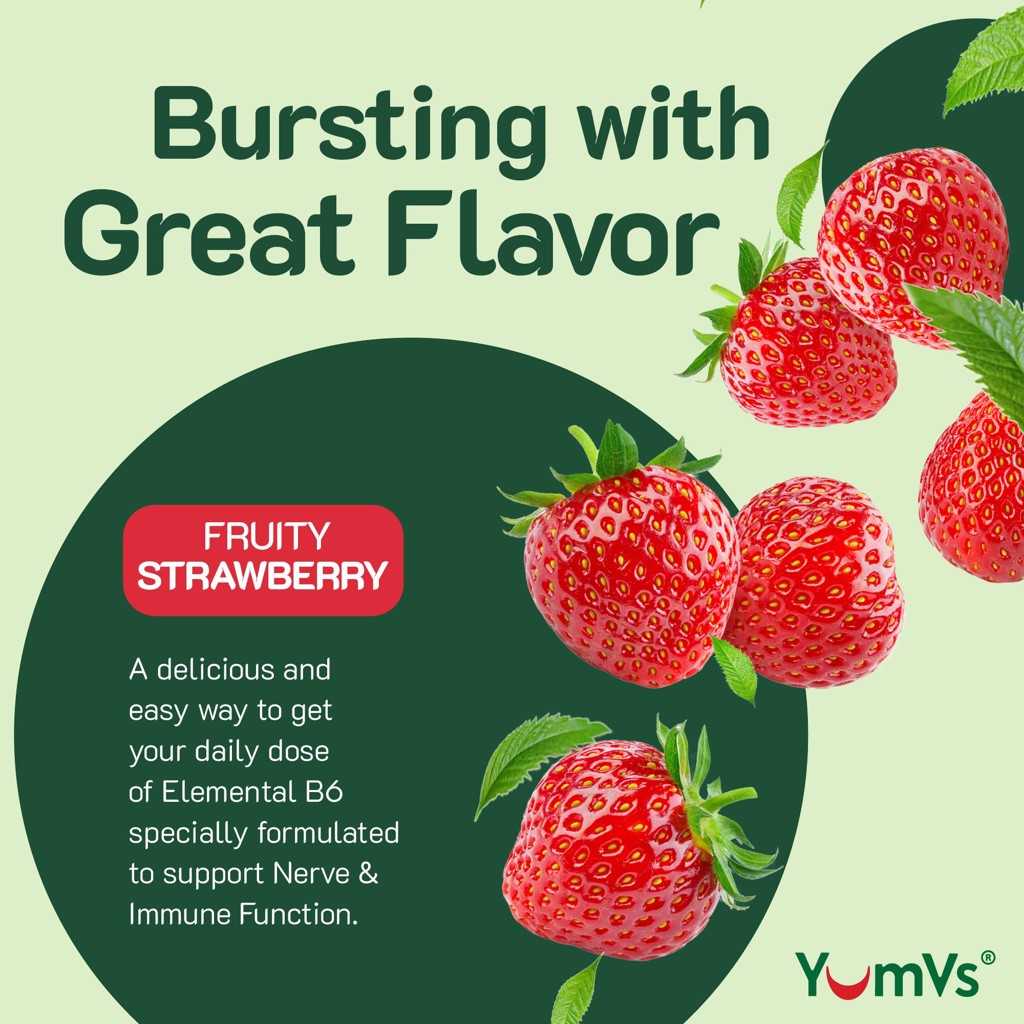 Serving-size image of two gummies for daily intake guidance.