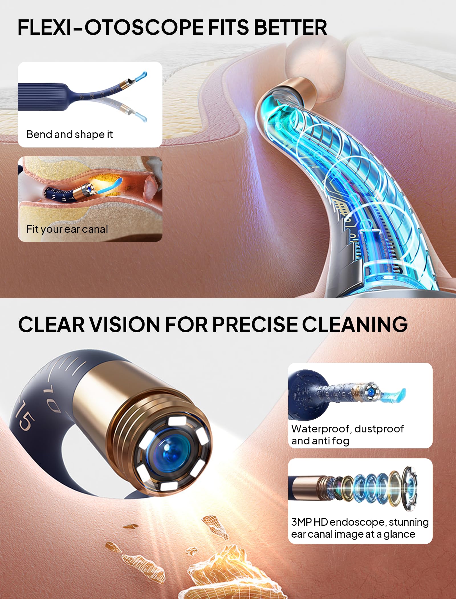 Yumika ear wax camera tips collection offers tools for precise care.
