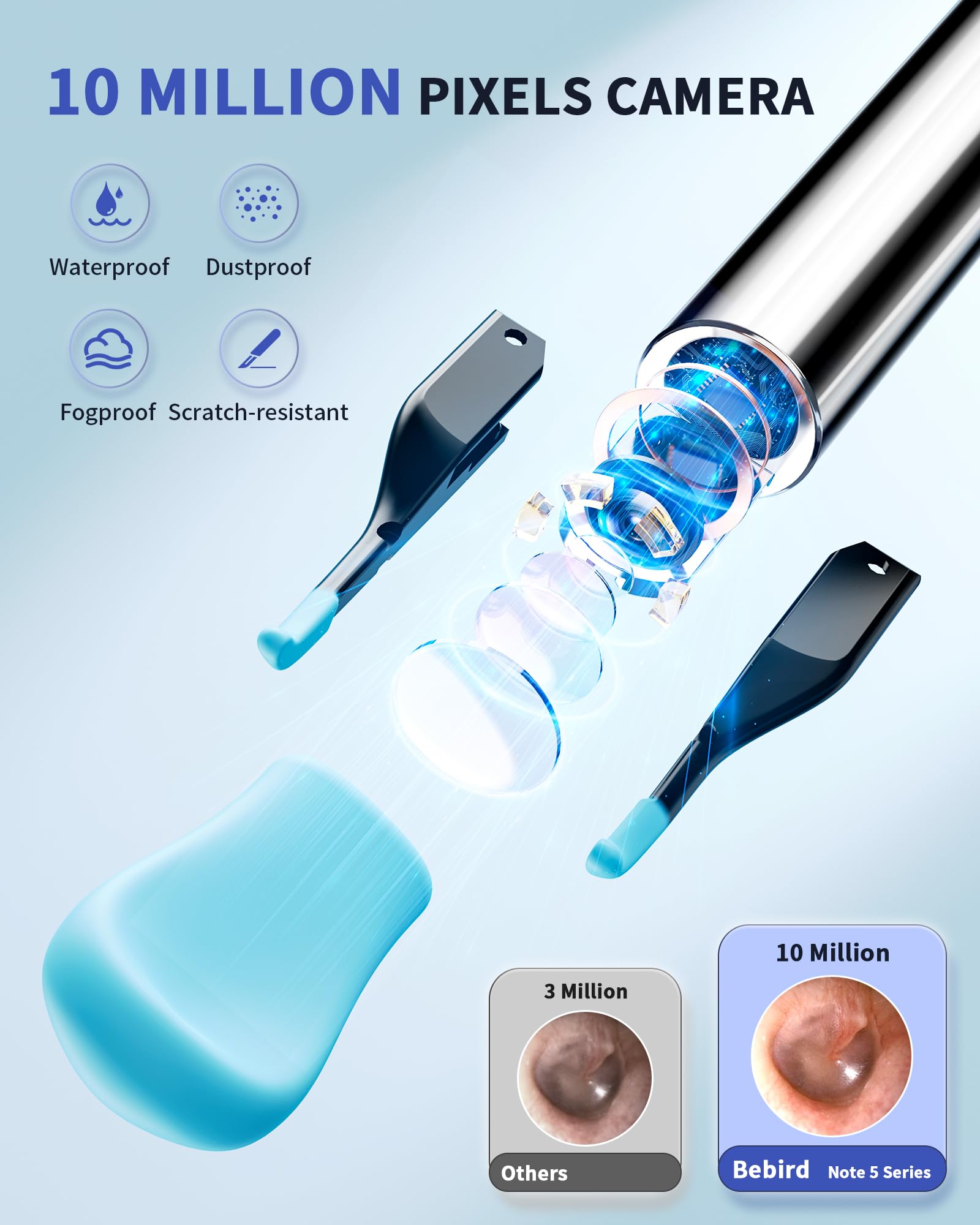 Yumika robotic-arm-ear-tweezers provide precise engagement with minimal pressure.