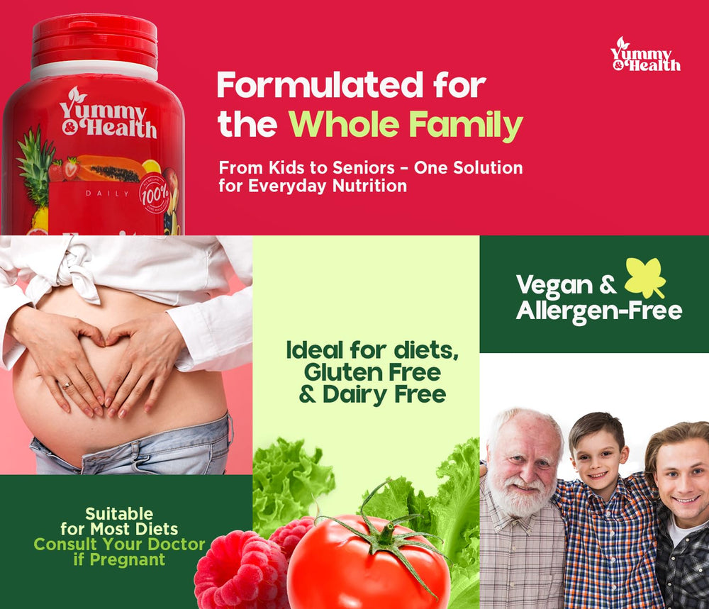 Yummy & Health close-up of capsules showing texture and natural ingredients.