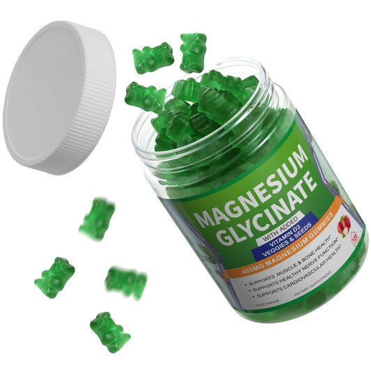 YUMOYI SPRUCE JIYIN magnesium glycinate gummies bottle for daily support