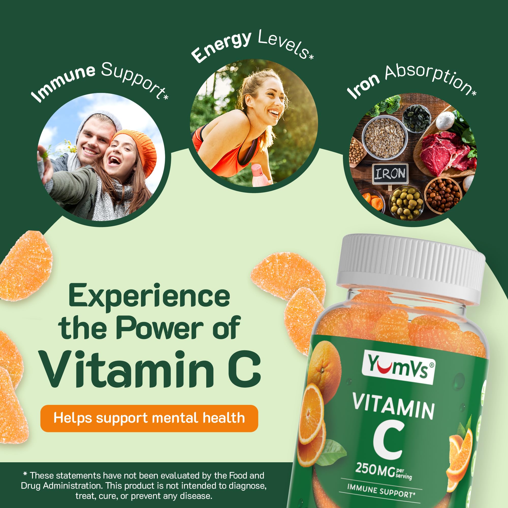 YumVs Vitamin C Gummies two-pack display for value and convenience