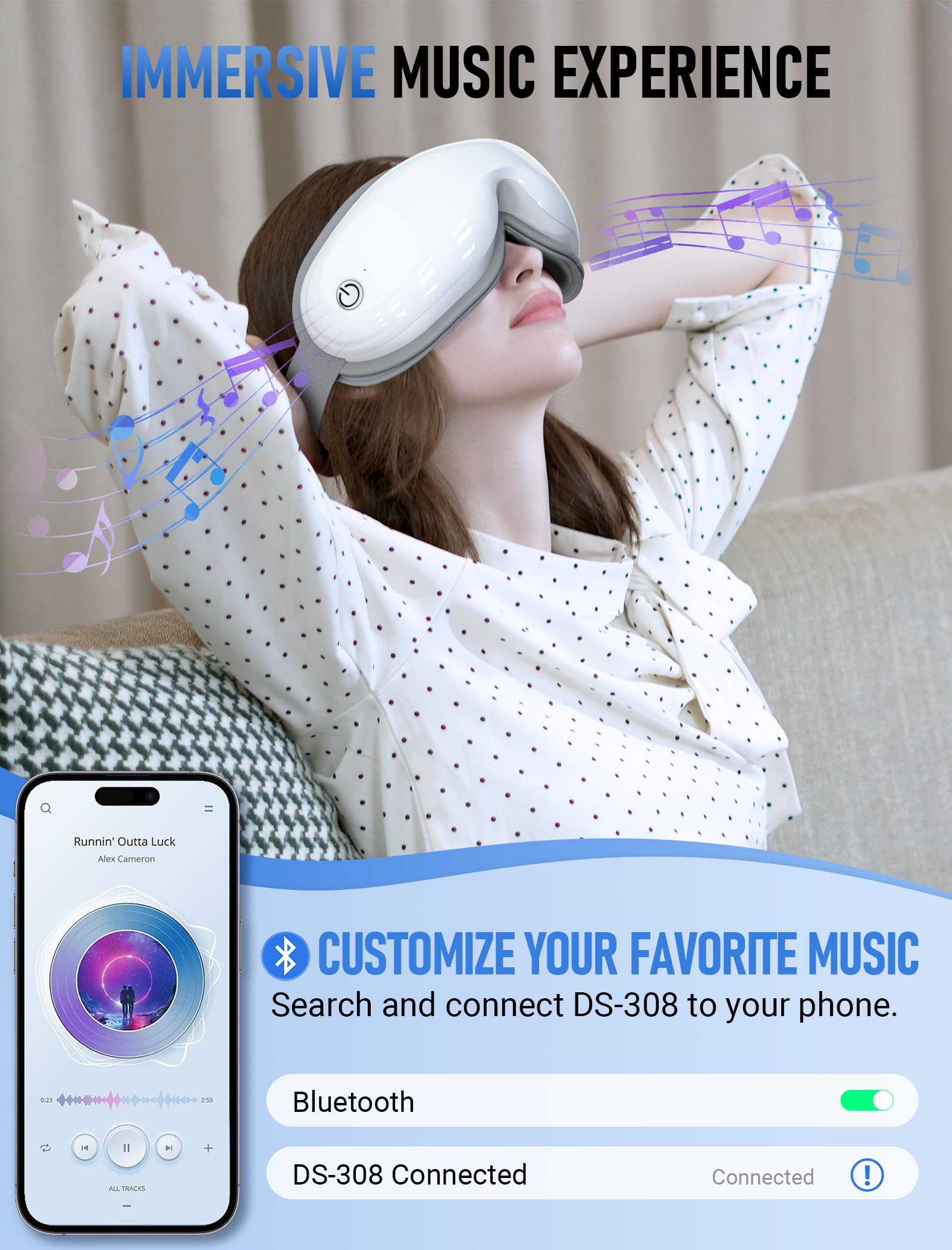 YunRayo eye massager with heating and vibration for gentle warmth