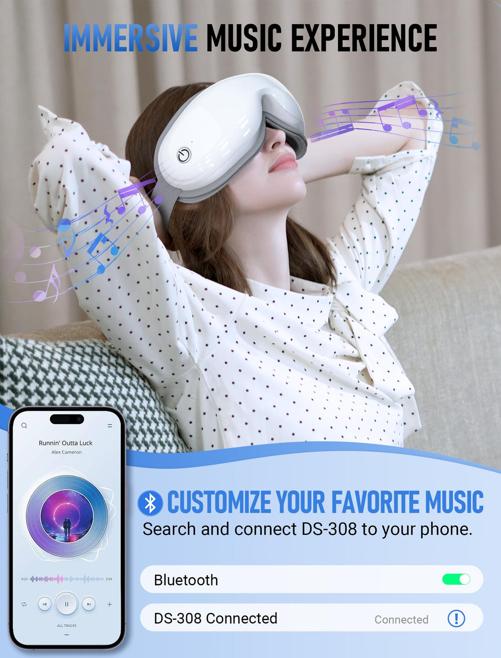 YunRayo eye massager with heating and vibration for gentle warmth